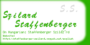 szilard staffenberger business card